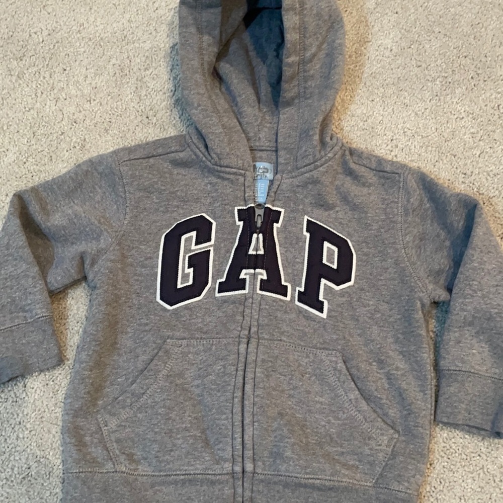 Boys or girls GAP zip up gray hoodie
